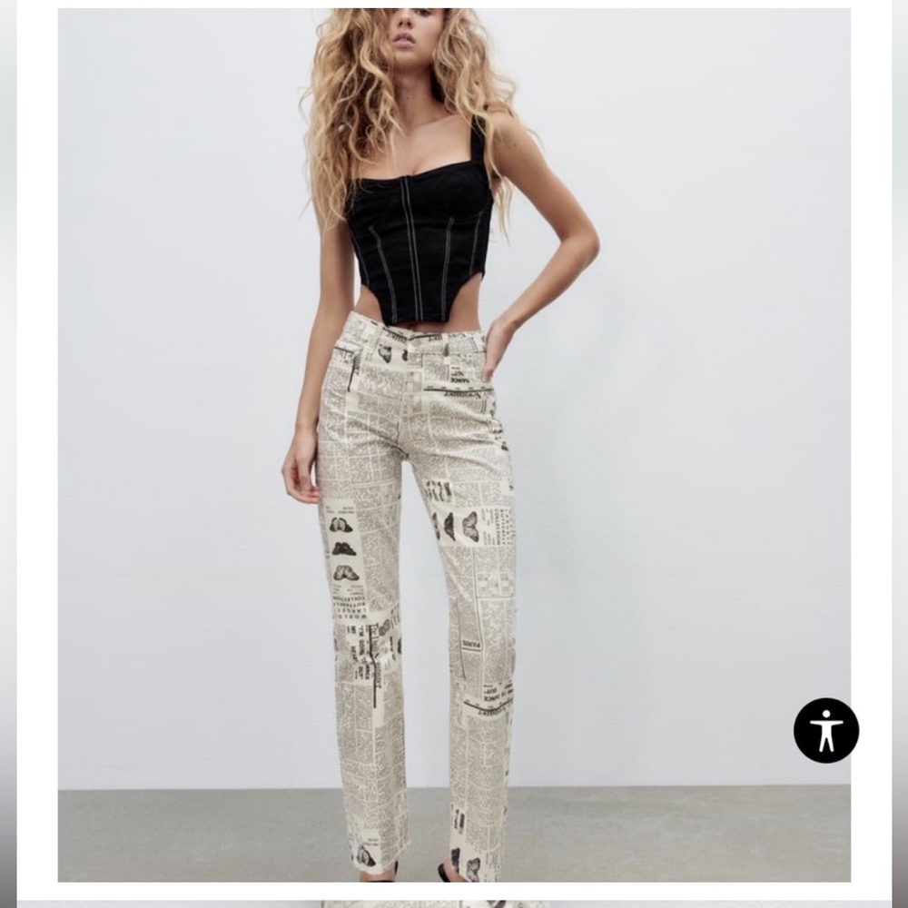 Zara Newspaper Jeans